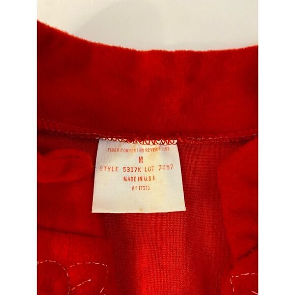 Vintage‎ velour style zipper robe USA Medium M - Picture 6 of 10